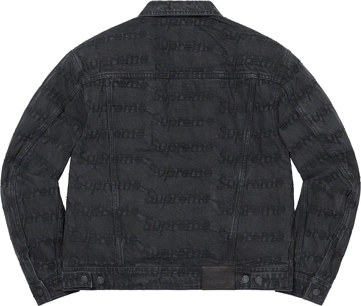 Frayed Logos Denim Trucker Jacket view 14